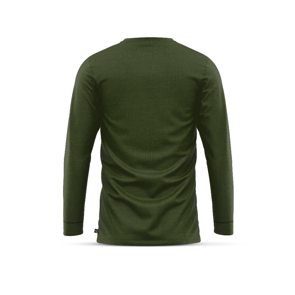 Men's Long Sleeve Merino T Shirt (Olive)