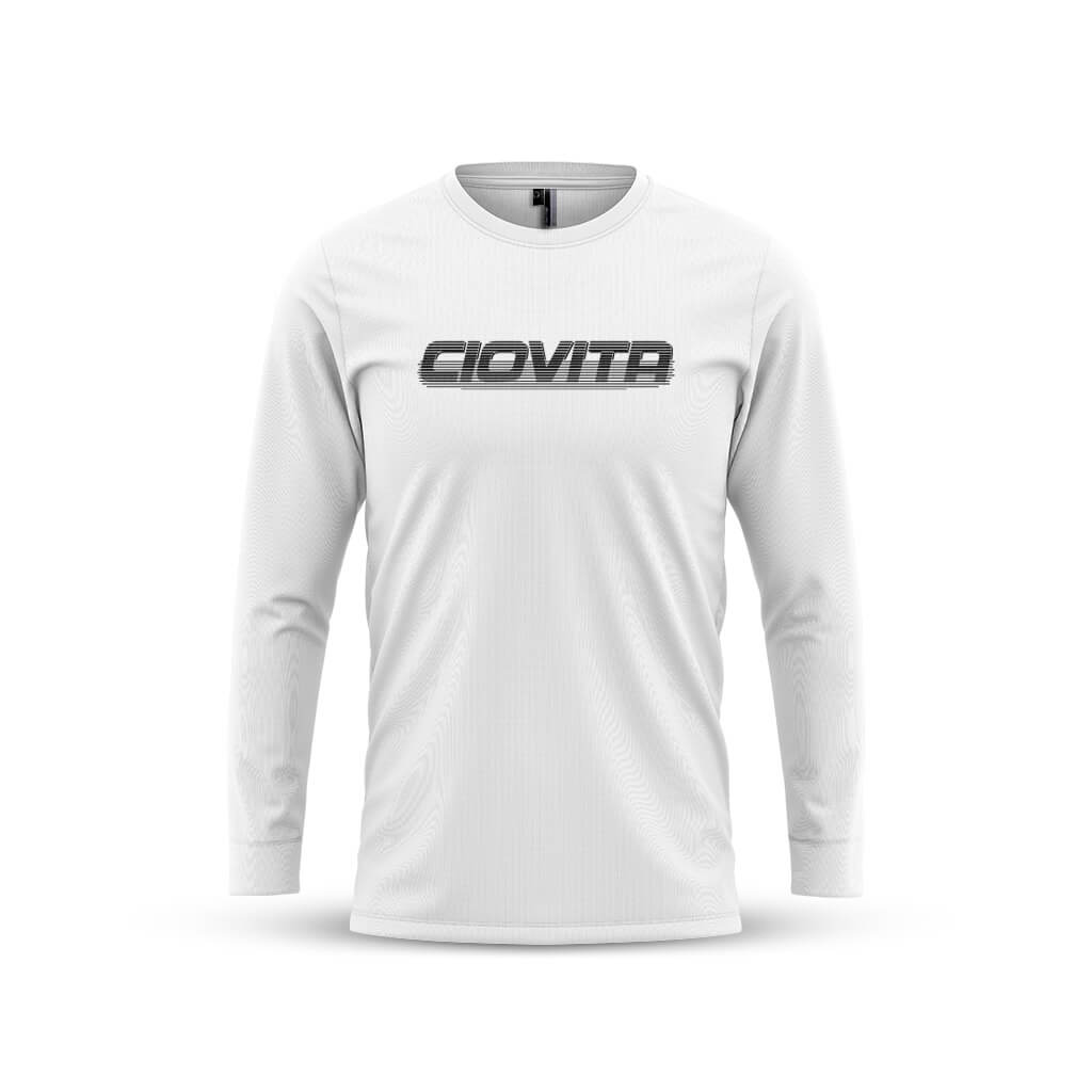 Men's Core Casual Long Sleeve T Shirt (White)