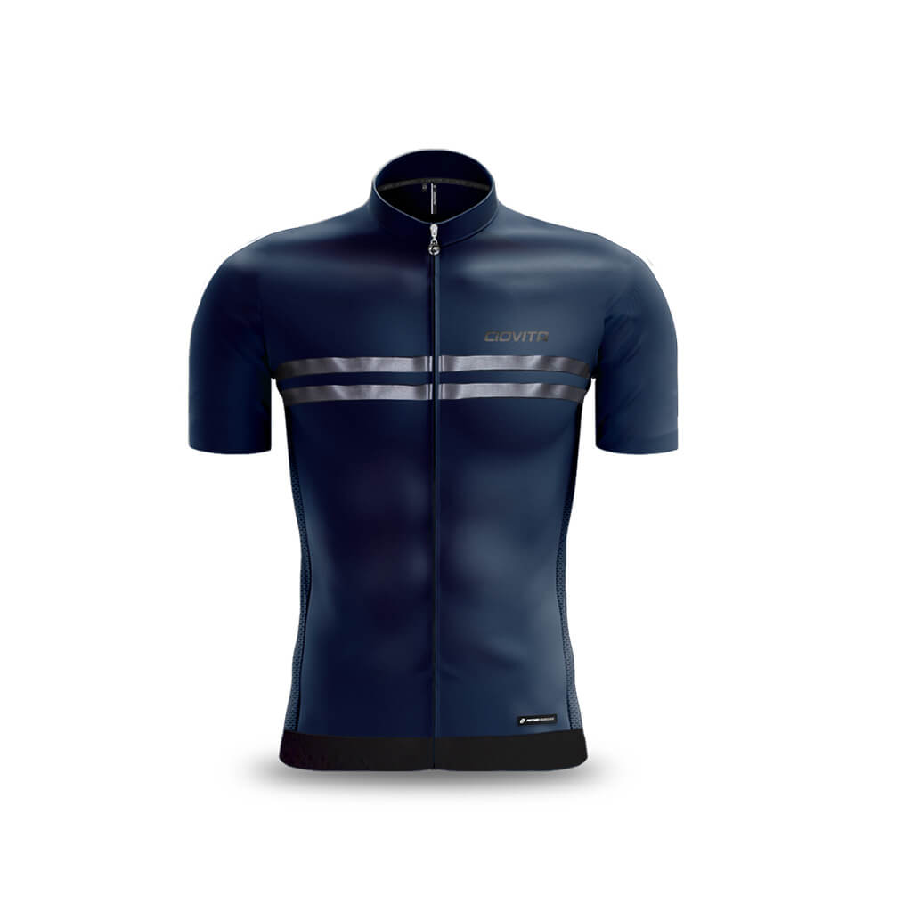 Men&#39;s Faro Race Fit Jersey (Navy - Silver Reflective)