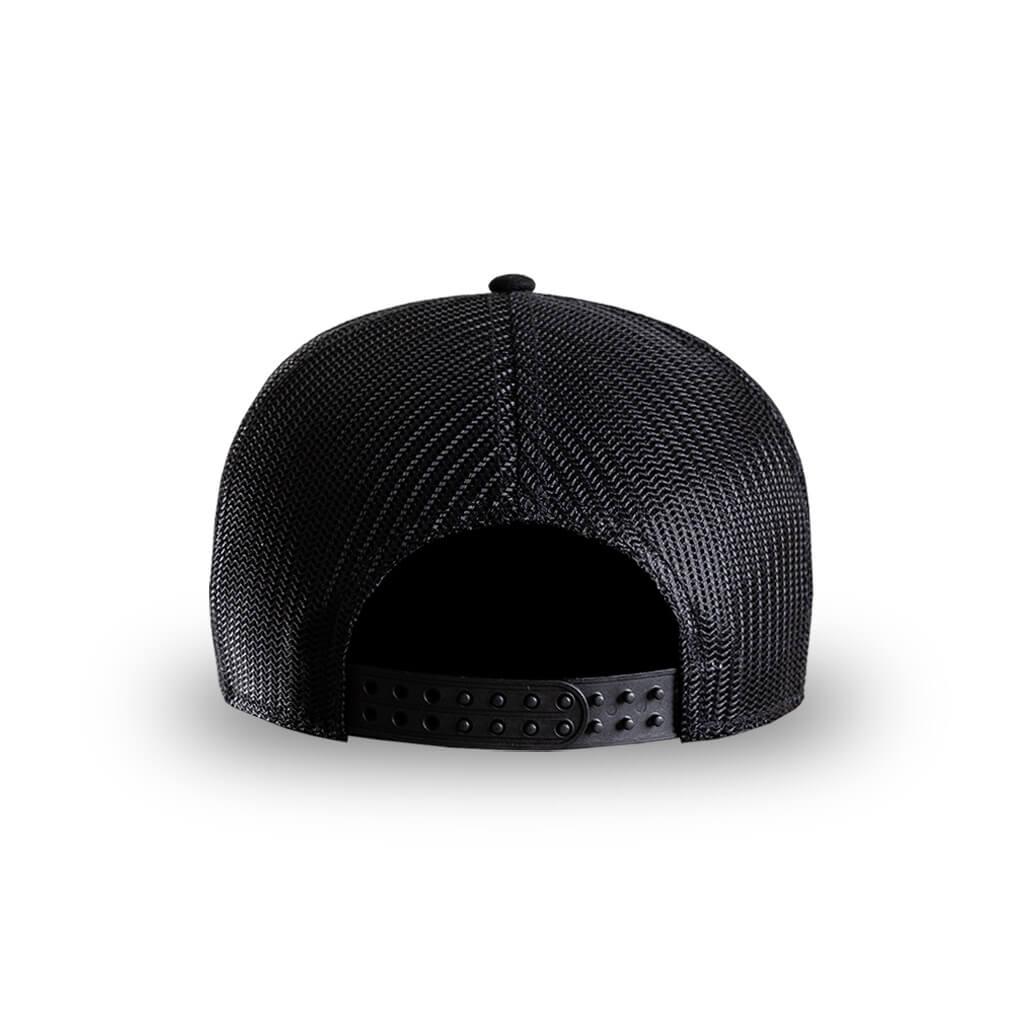 Flat Peak Trucker Cap Black