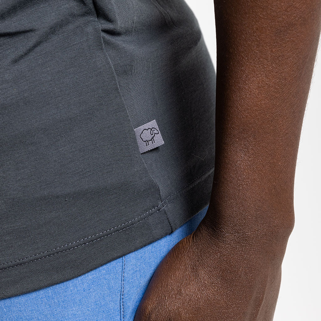 Men's Casual Merino T Shirt (Charcoal)