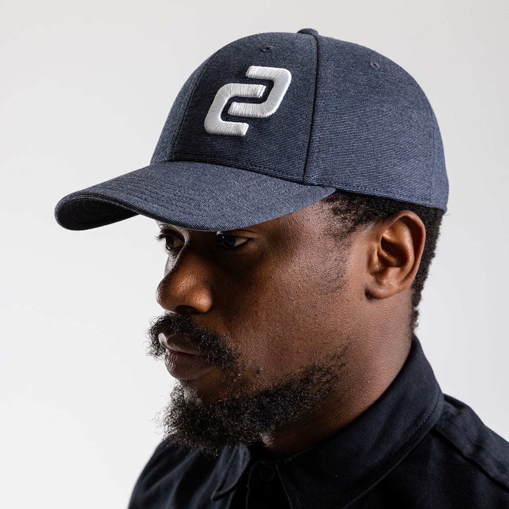 Curved Peak Adjustable Cap (Blue Melange)