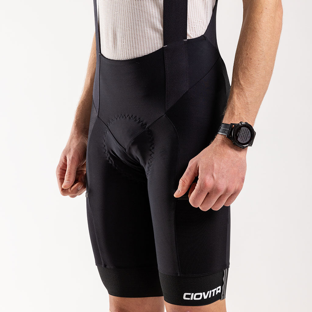 Men's Cargo Bib Shorts (Black)