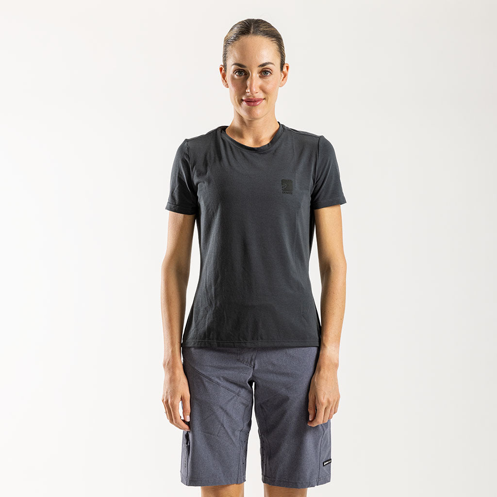 Women's Casual Merino T Shirt (Charcoal)