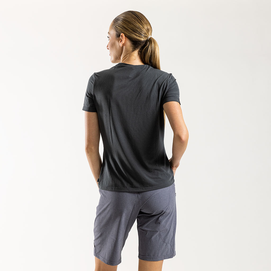 Women's Casual Merino T Shirt (Charcoal)