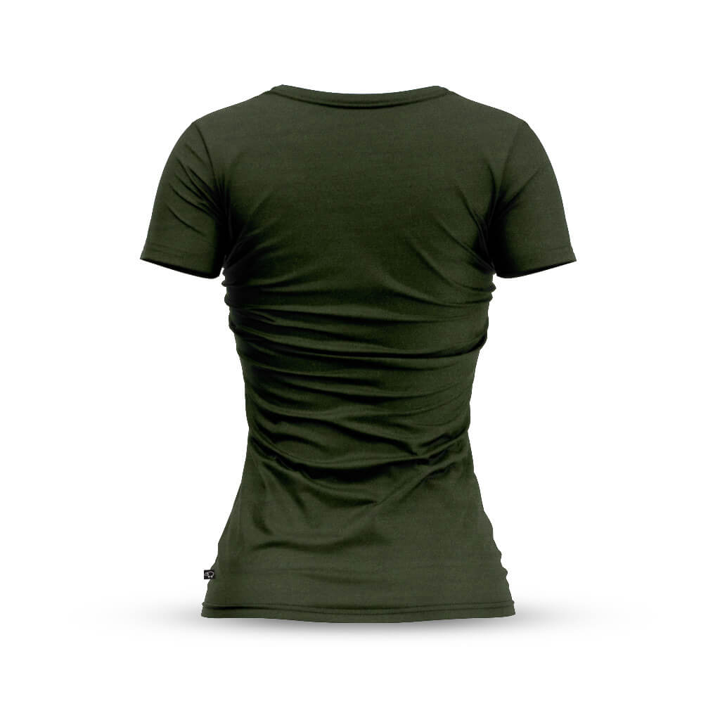 Women's Casual Merino T Shirt (Olive)