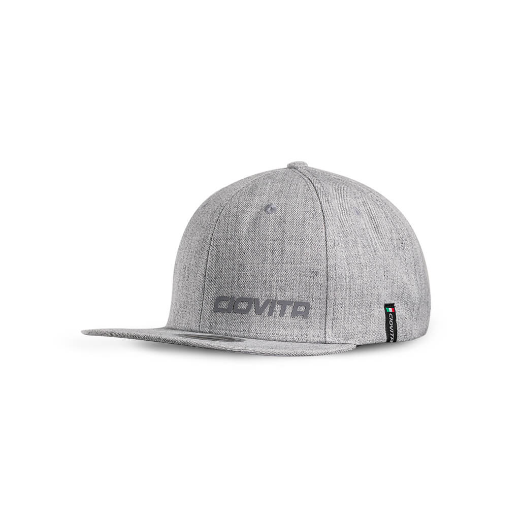 Grey Flat Peak Snapback Cap