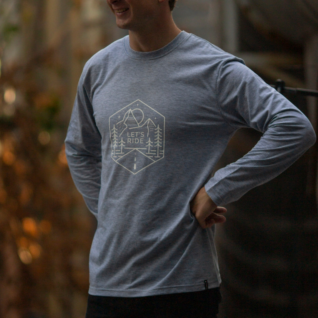 Men's Diporto Long Sleeve T Shirt (Grey)