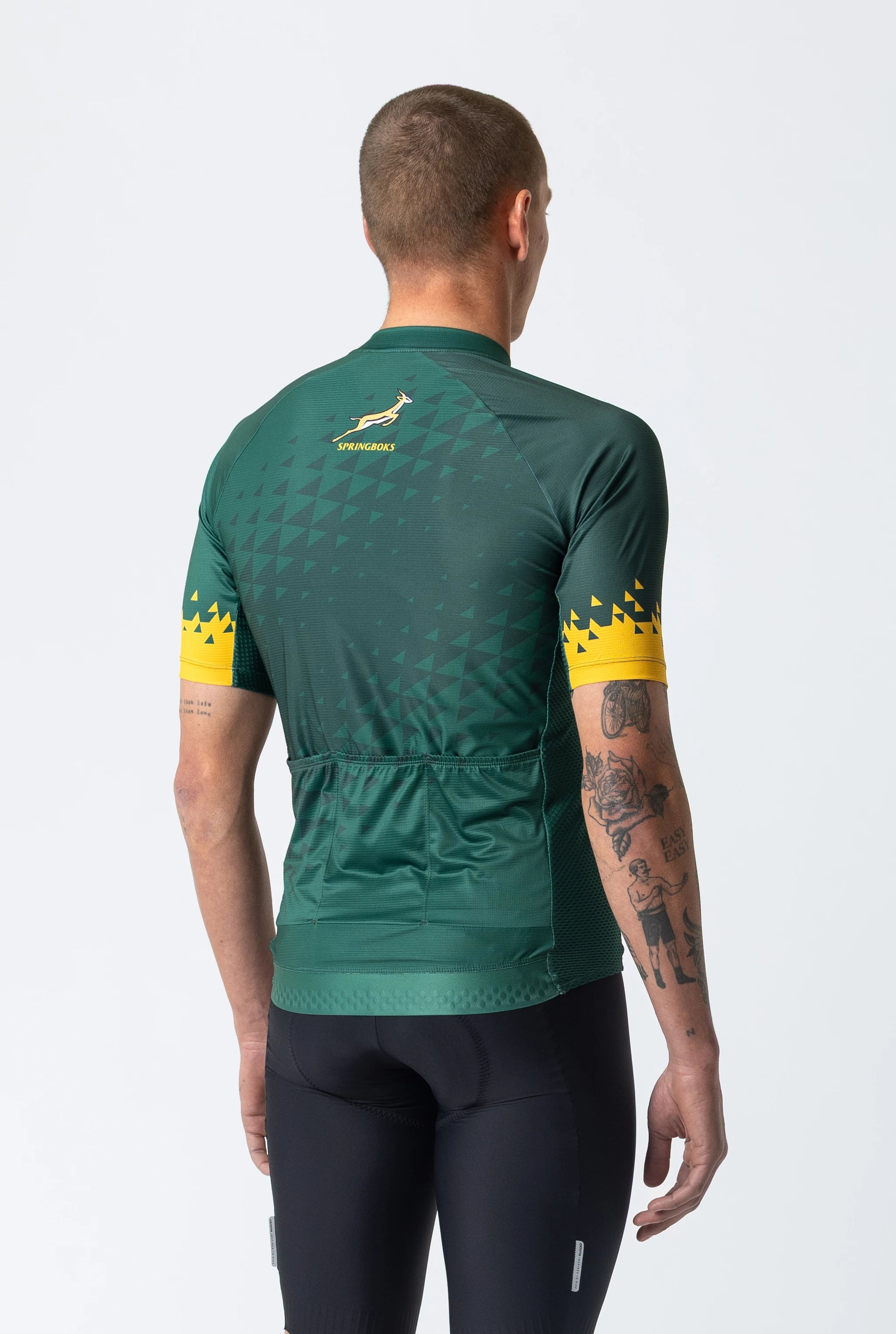 Men&#39;s Springboks Race Fit Cycling Top