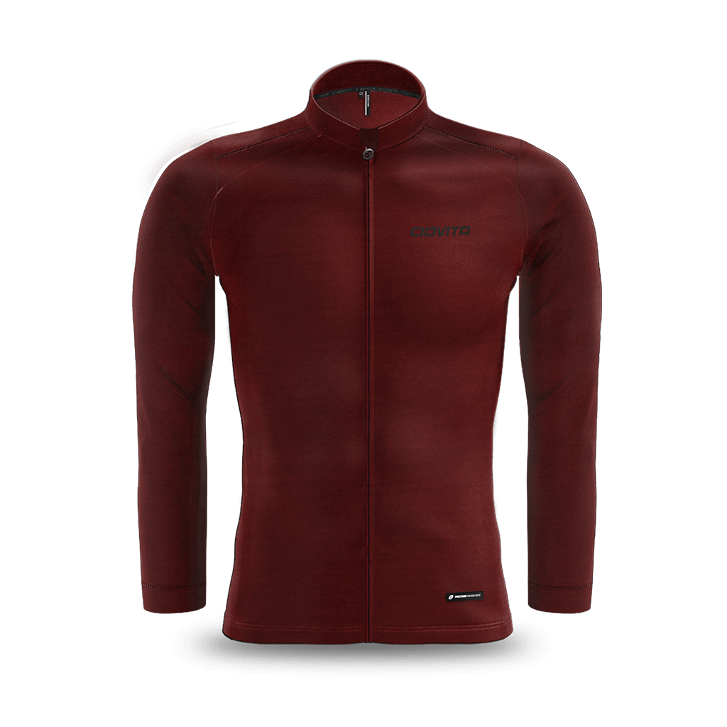 Men's Pecora Long Sleeve Merino Jersey (Bloodstone)