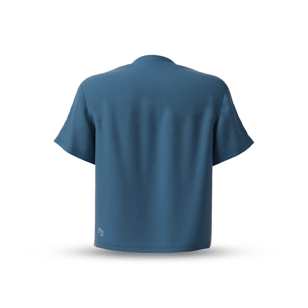 Women&#39;s Boxy Casual T Shirt (Elemental Blue)