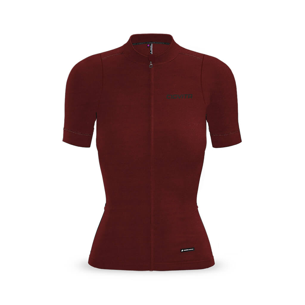 Women's Pecora Merino Cycling Jersey (Bloodstone)