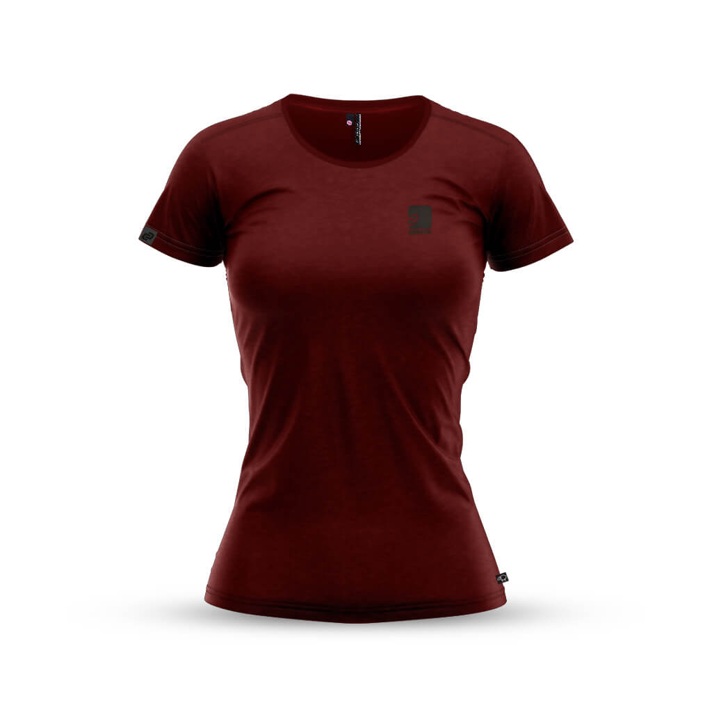 Women's Casual Merino T Shirt (Bloodstone)