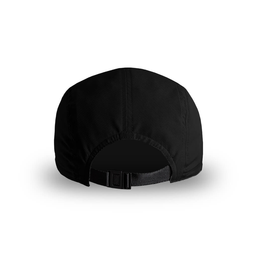 Flat Peak Strap-back Cap (Black)