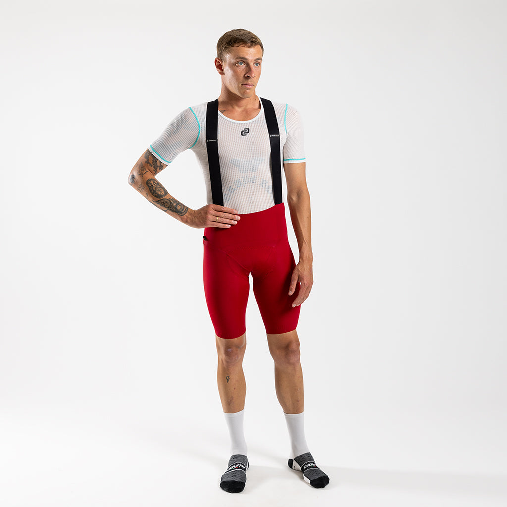 Men&#39;s Supremo Velocé Bib Shorts (Red)