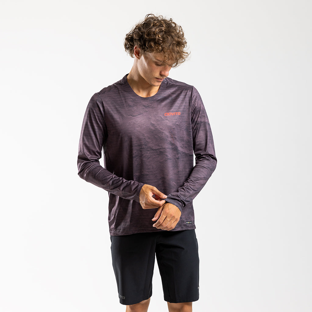 Men&#39;s AE Long Sleeve Trail Tee (Coffee)