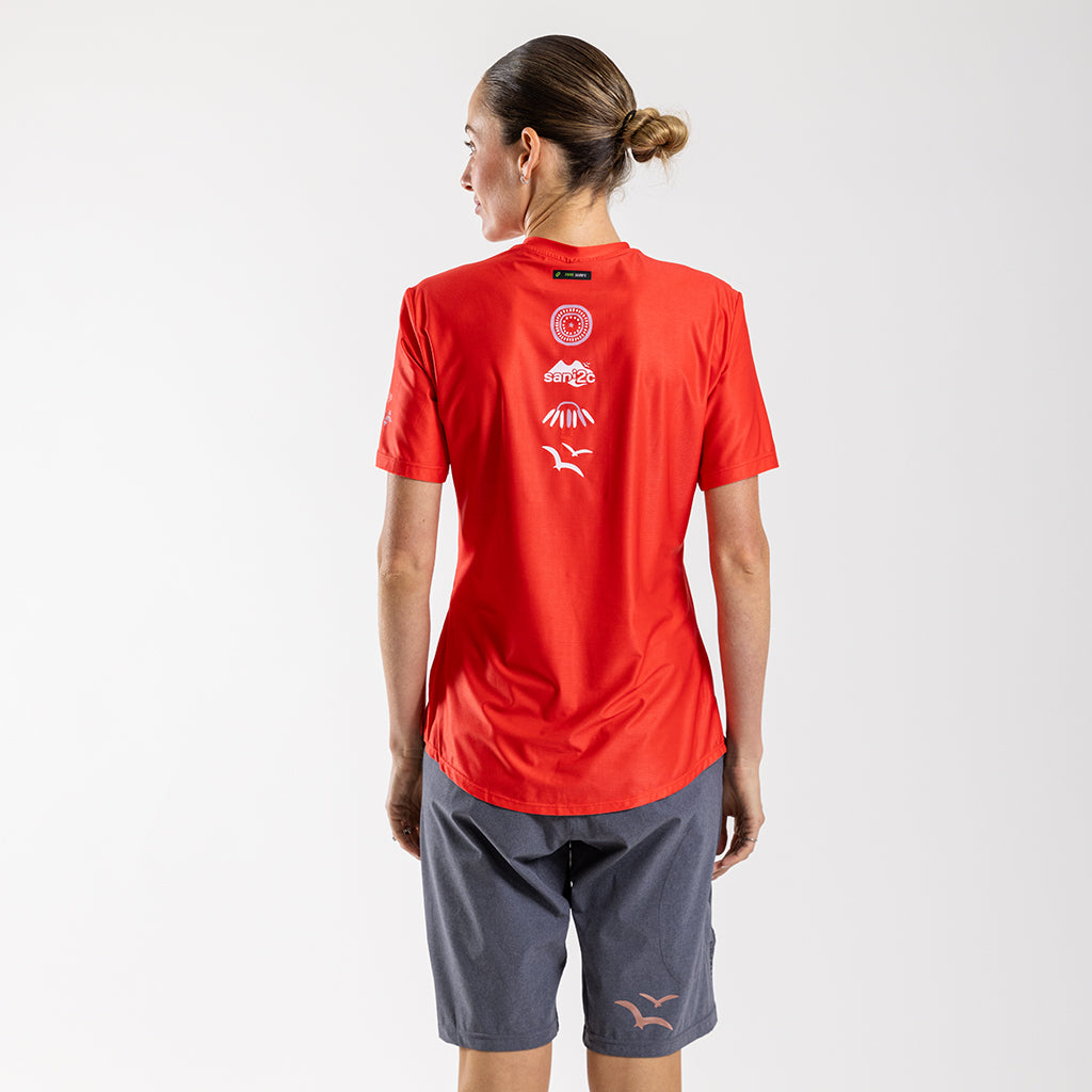 Women&#39;s Sani2c 2024 Short Sleeve Trail Tee (Poppy)