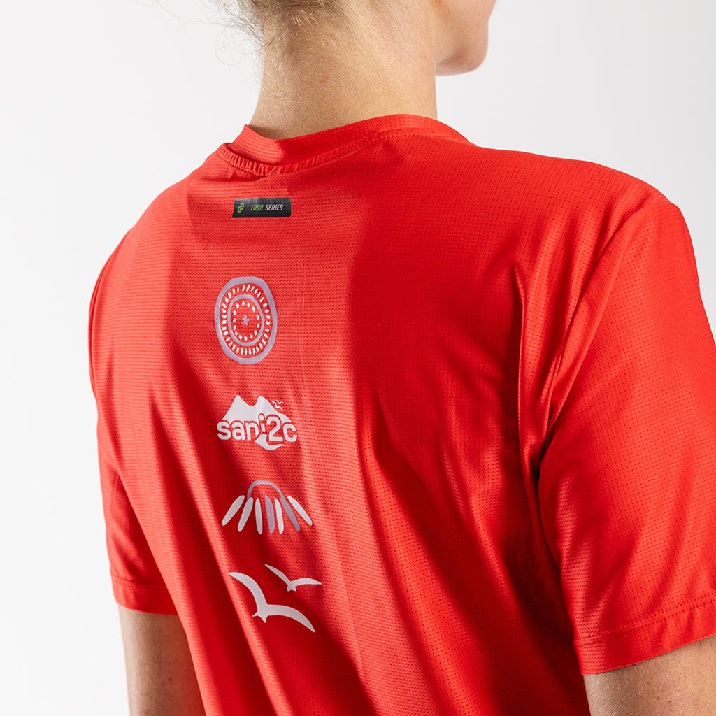 Women&#39;s Sani2c 2024 Short Sleeve Trail Tee (Poppy)