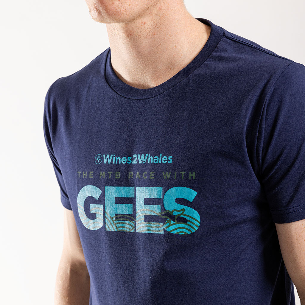 Men&#39;s FNB Wines2Whales 2023 Gees T Shirt (Navy)