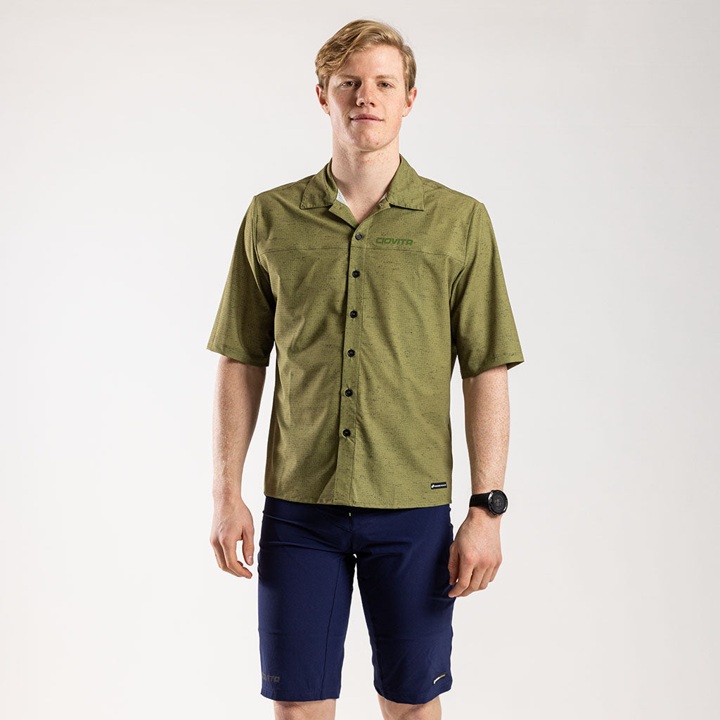 Men&#39;s Short Sleeve Adventure Shirt (Olive Melange)