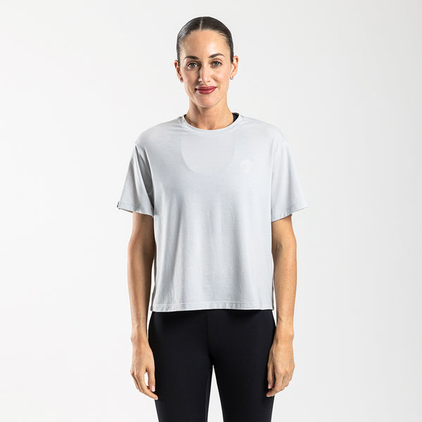 Women's Boxy Casual T Shirt (Grey) – CIOVITA