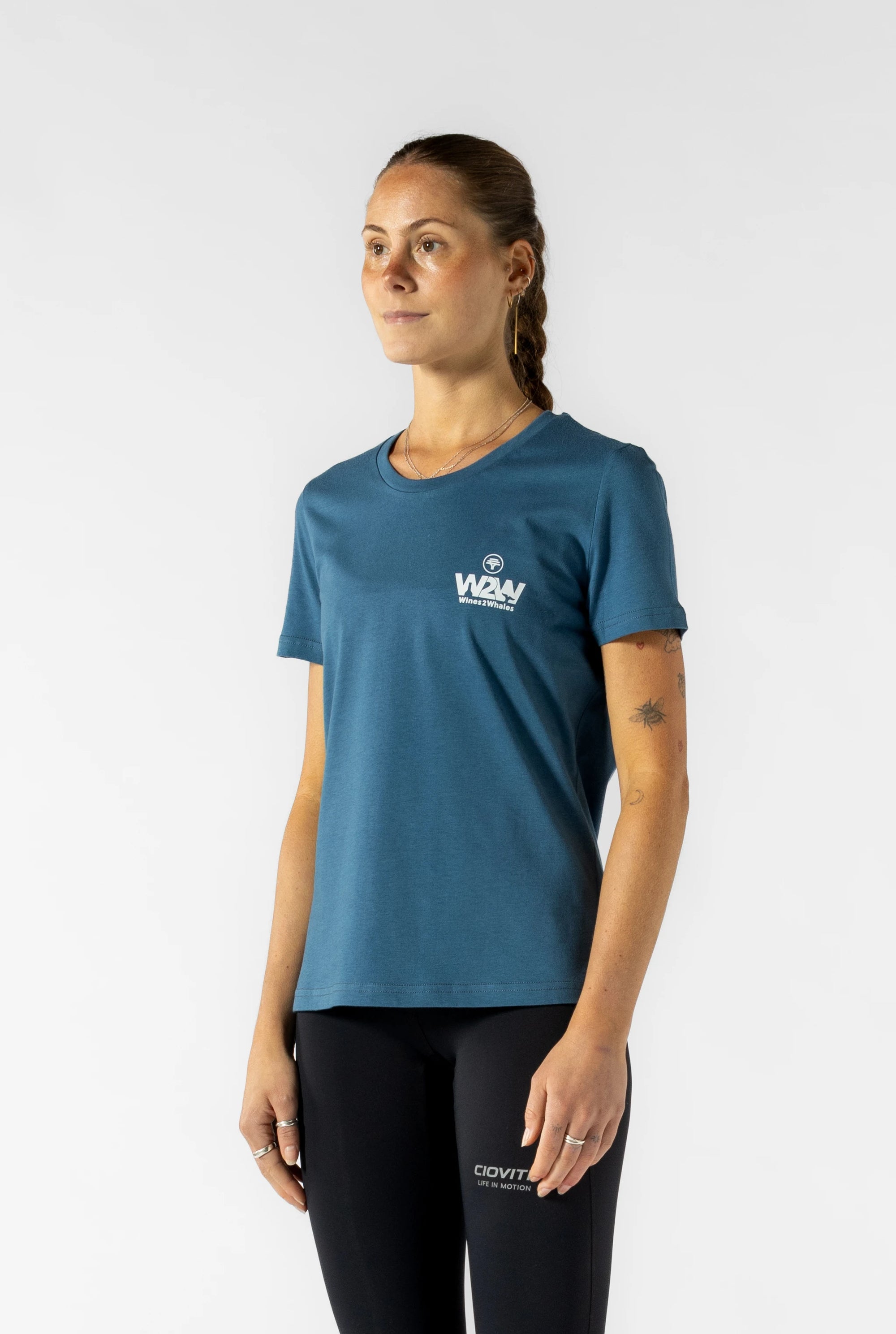 Women's FNB Wines2Whales T Shirt (Ocean Blue)