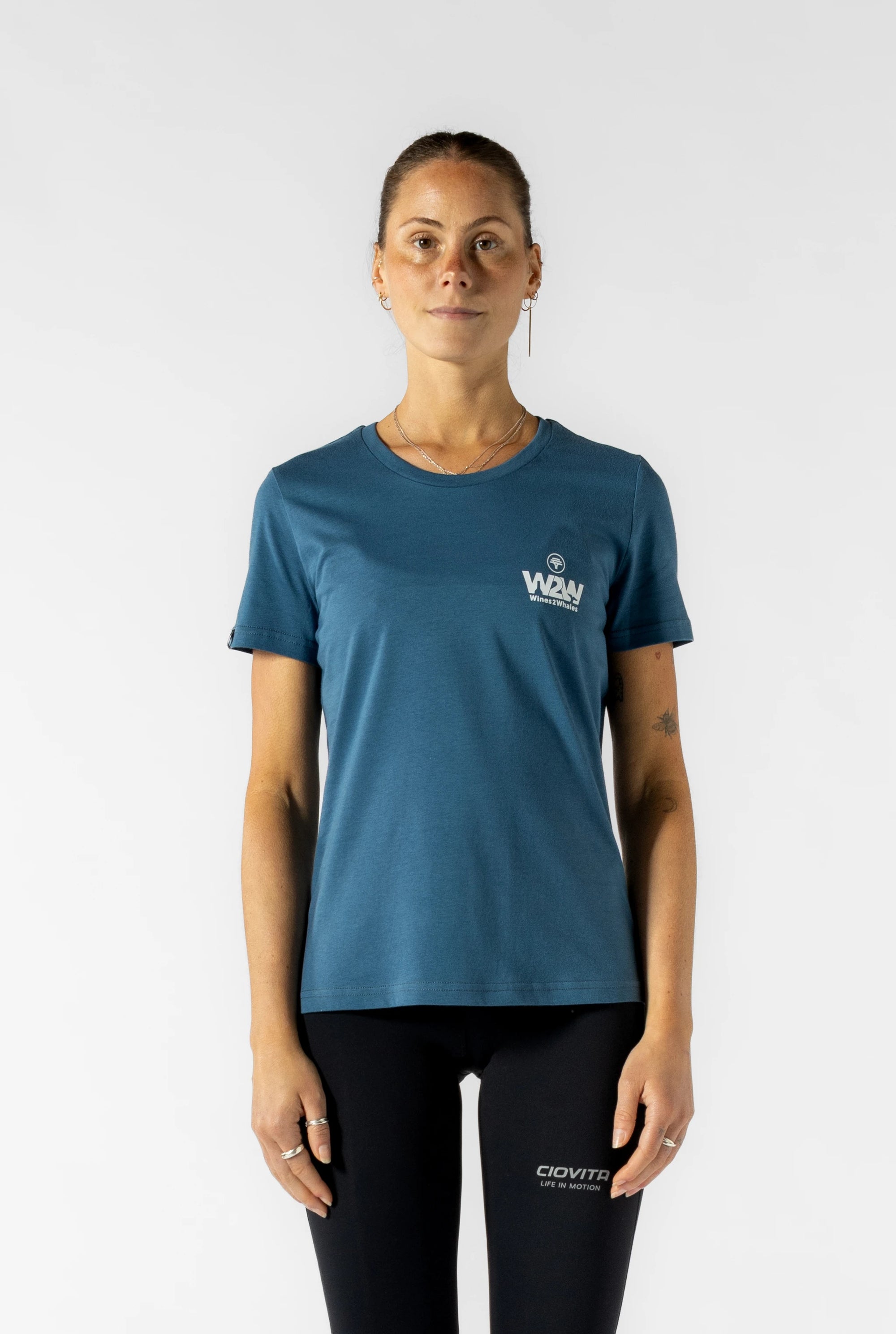 Women's FNB Wines2Whales T Shirt (Ocean Blue)