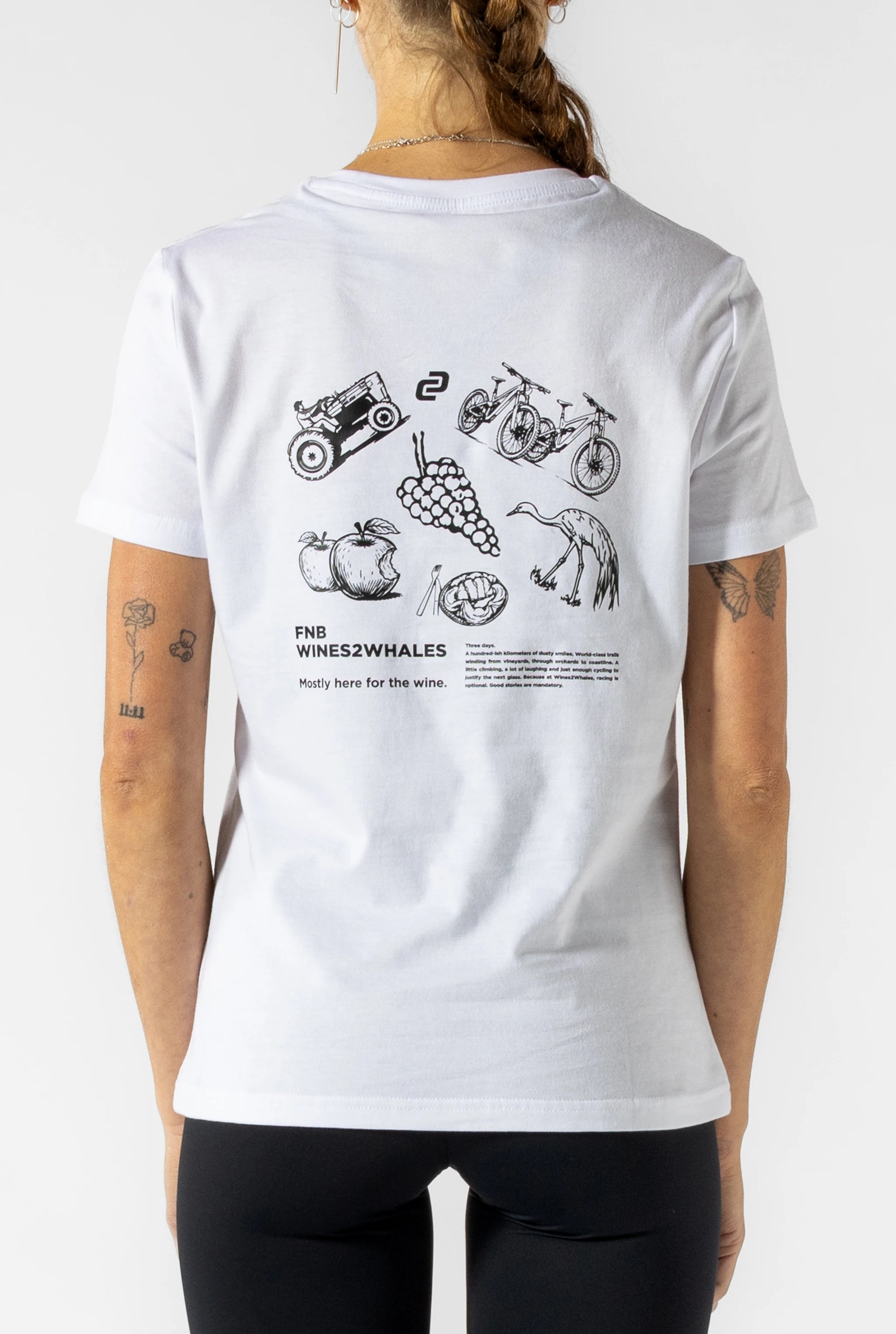 Women's FNB Wines2Whales T Shirt (White)