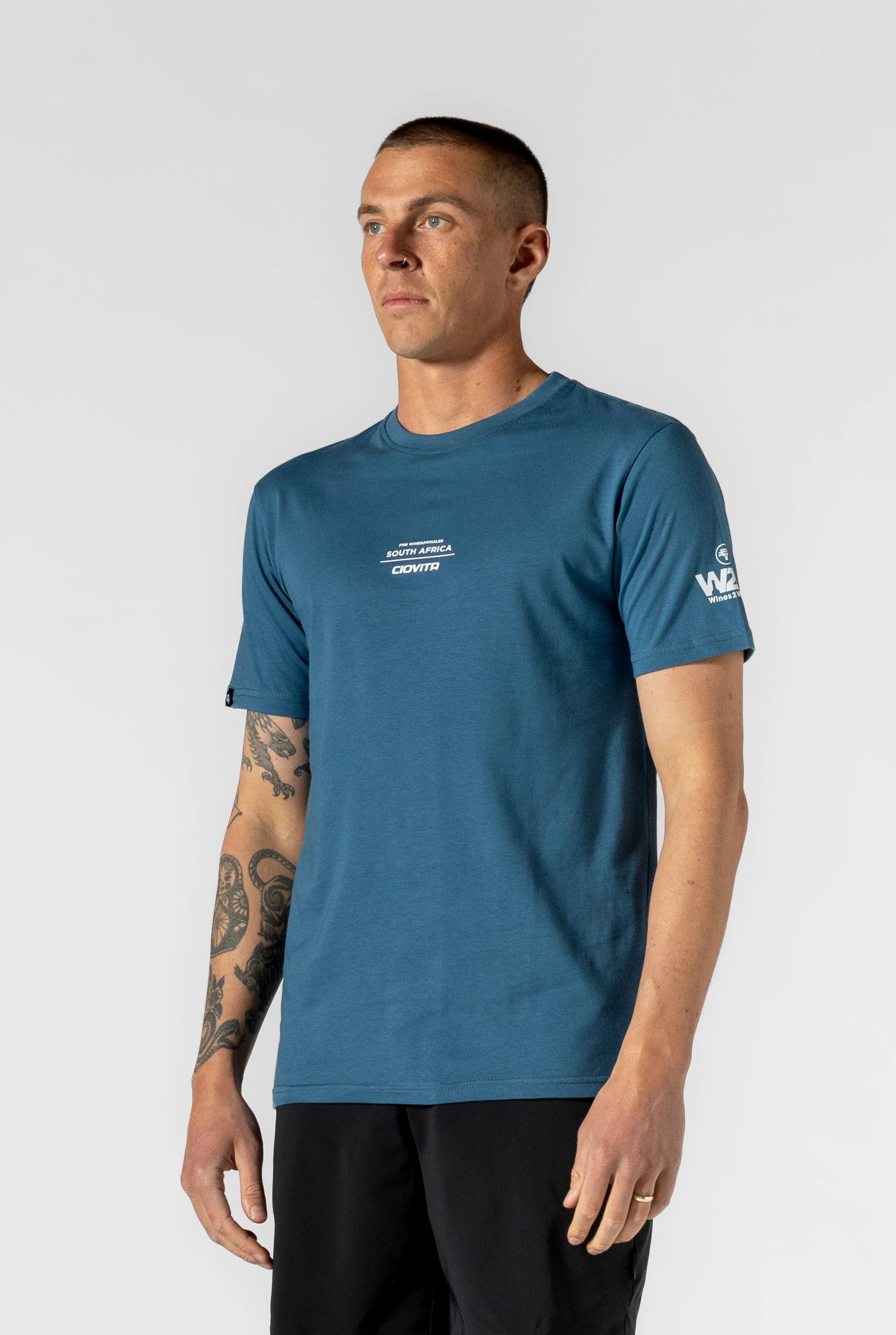 Men's FNB Wines2Whales T Shirt (Ocean Blue)