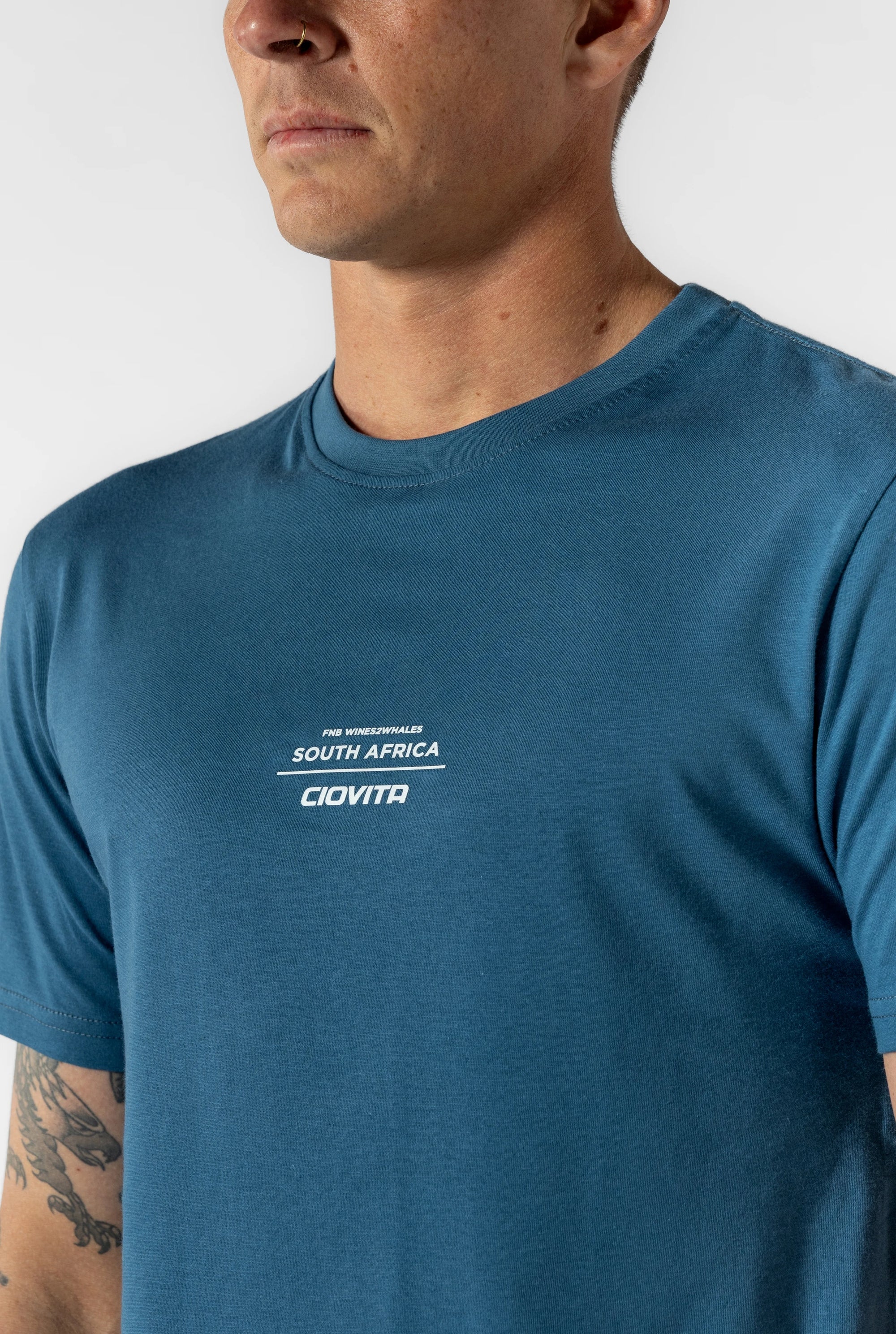 Men's FNB Wines2Whales T Shirt (Ocean Blue)