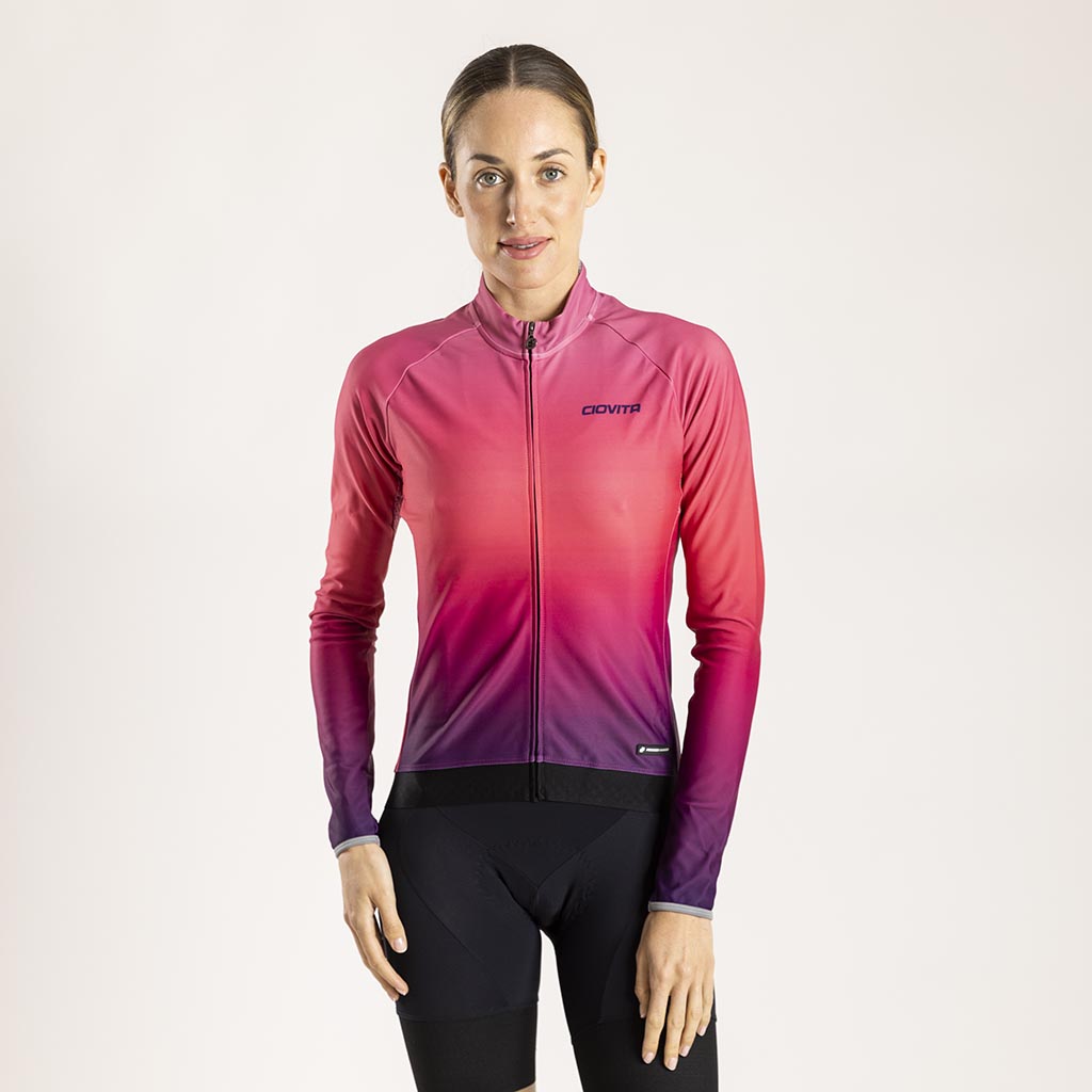 womens long sleeve cycling jacket