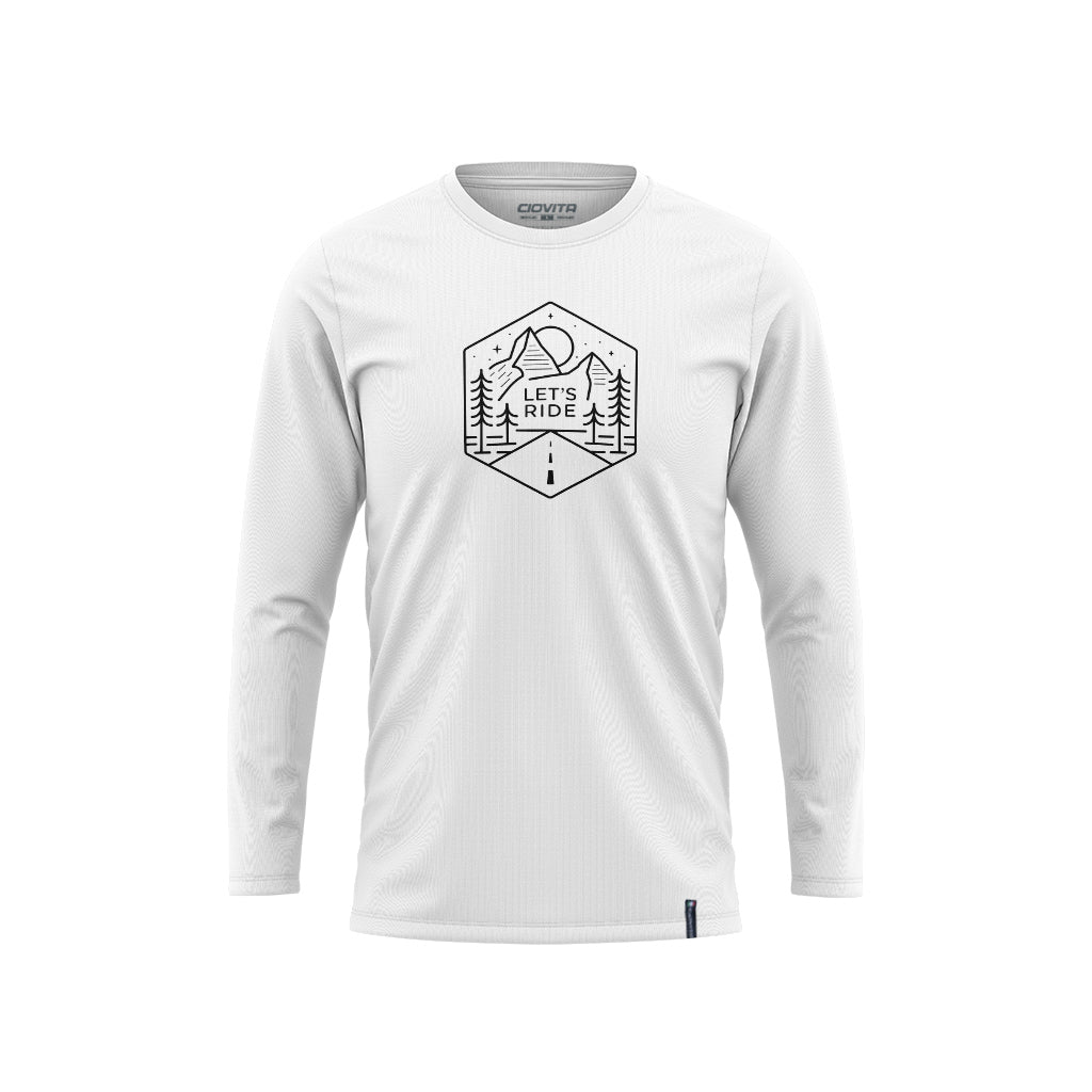 Men's Diporto Long Sleeve T Shirt (White)