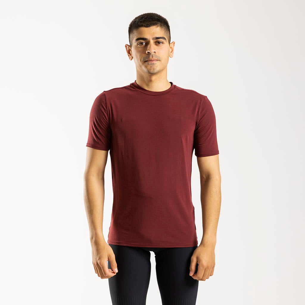 Men&#39;s Casual Merino T Shirt (Bloodstone)