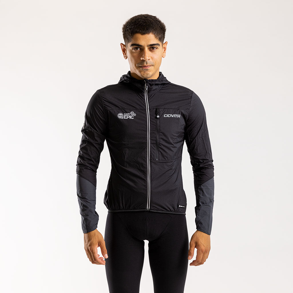 Men's Absa Cape Epic 2023 Lightweight Cycling Jacket (Black) - CIOVITA