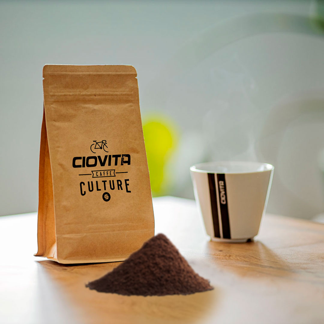 ciovita ground coffee and branded cup