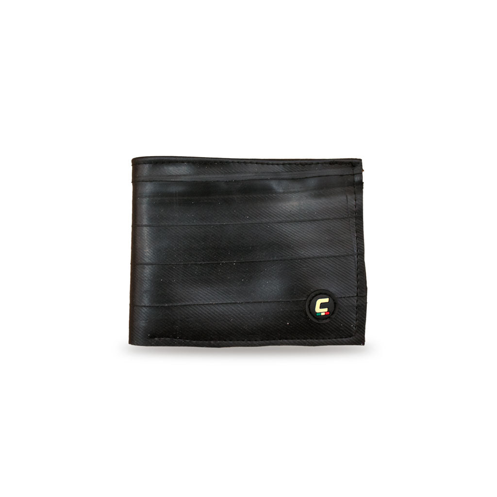 wallet made from recycled bicycle inner tubes